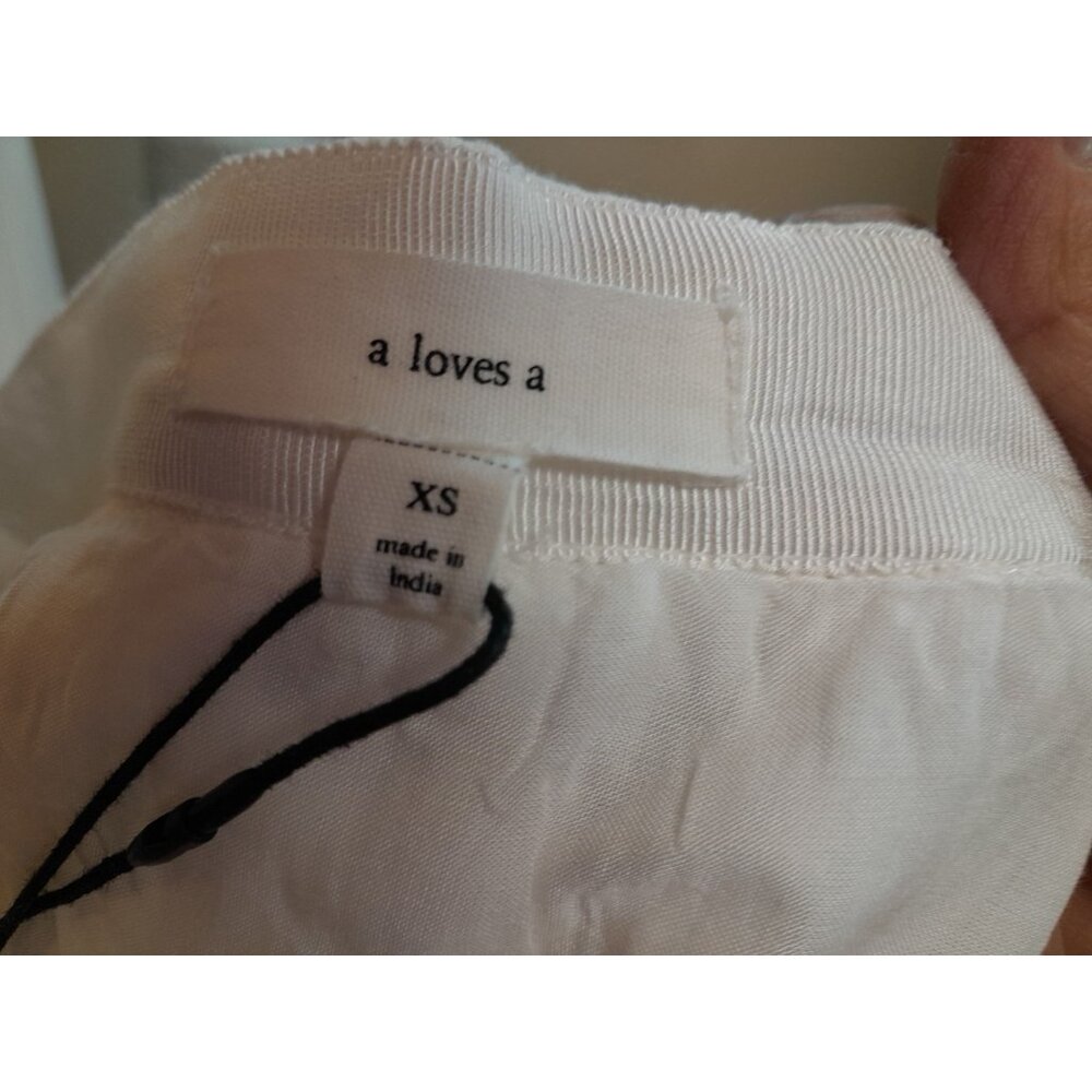 New Size XS 100% Linen Pleated Academia Preppy Coquette Mini Skater Skirt White - Picture 4 of 7